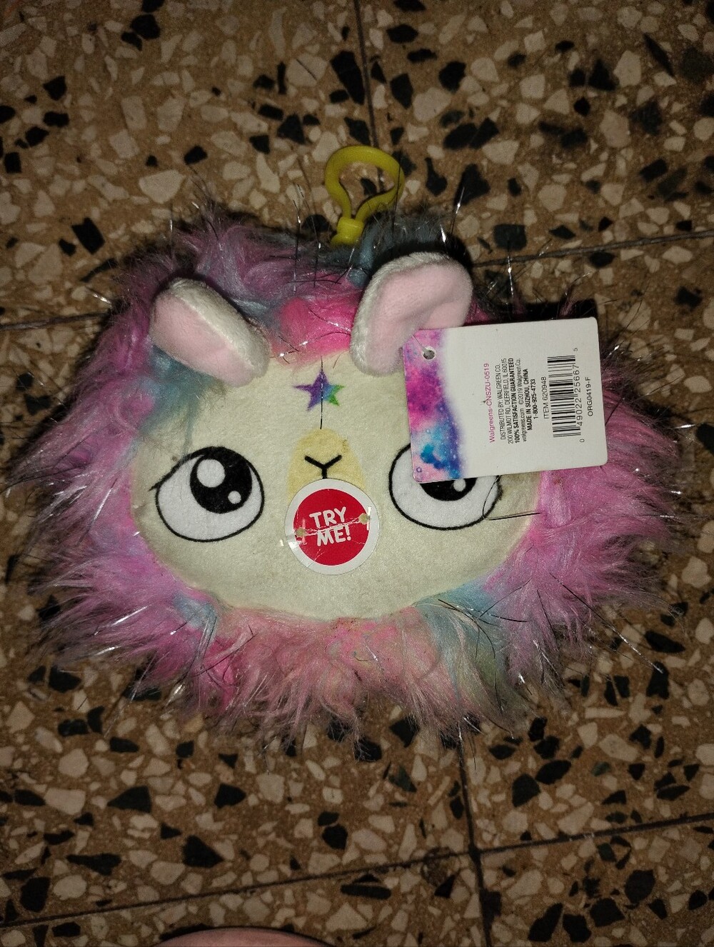 Plush Rainbow Unicorn Keychain Pouch - Kids Accessories
